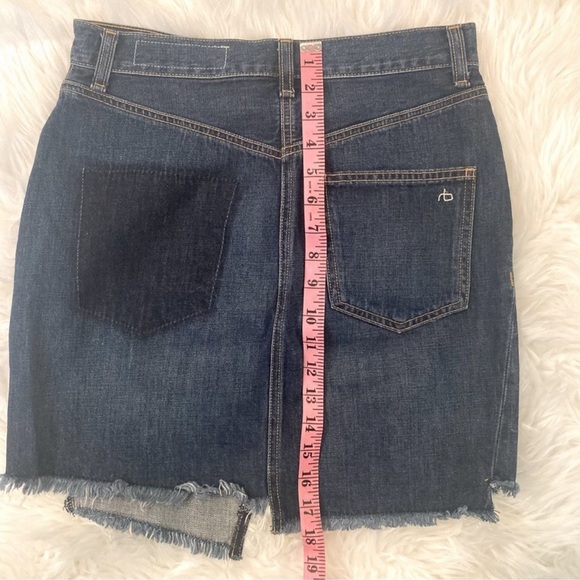 Rag & Bone Dive Frayed Hem Denim Skirt - Picture 12 of 14